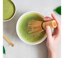 Венчик из белого бамбука AL45231 для приготовления чая матча Часен Чашен 120 ворсинок