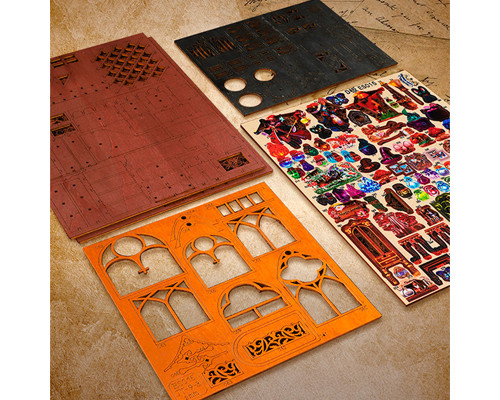 Румбокс магический дом конструктор DIY House ES015-B Magic Forest сборный румбокс с куполом