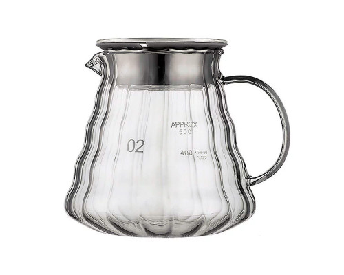 Сервер Choxila 12044 графин для приготовления кофе заварник для пуровера стеклянный 600 мл