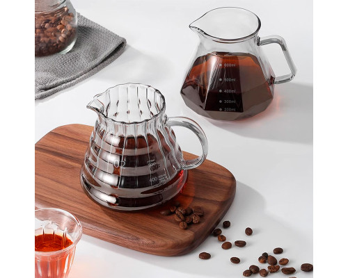 Сервер Choxila 12044 графин для приготовления кофе заварник для пуровера стеклянный 600 мл