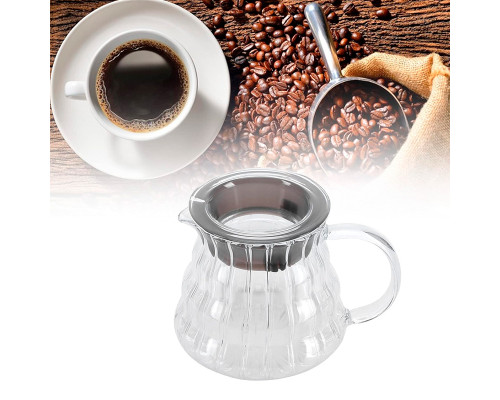 Сервер Choxila 12054 графин для приготовления кофе заварник для пуровера стеклянный 400 мл