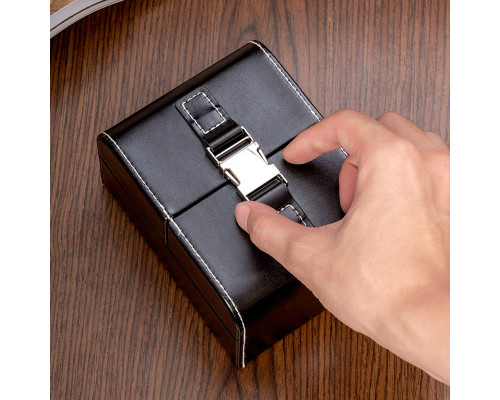 Футляр кейс для наручных часов Casegrace SP01347 органайзер на 2 отделения 13*9,5*7,5 см Black