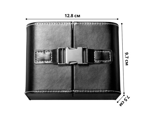 Футляр кейс для наручных часов Casegrace SP01347 органайзер на 2 отделения 13*9,5*7,5 см Black