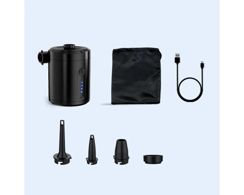 Аккумуляторный воздушный насос для матрасов WQ-023 портативный электронасос на аккумуляторе 5200 мАч