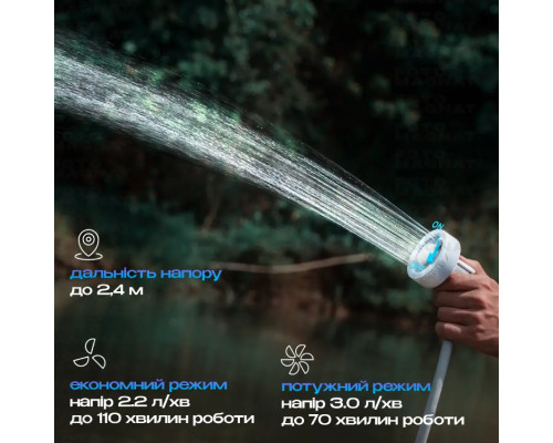 Переносний душ FLEXTAIL Max Shower на акумуляторі для для дачі та активного відпочинку