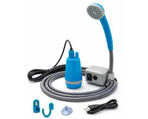 Портативний душ AquaPulse — акумулятор 2200mAh, для дачі й подорожей