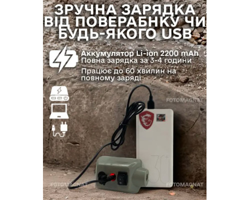 Портативний душ AquaPulse — акумулятор 2200mAh, для дачі й подорожей