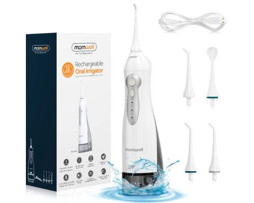 Іригатор порожнини рота 300 мл - портативний іригатор зубний Mornwell D52, флосер для чищення зубів