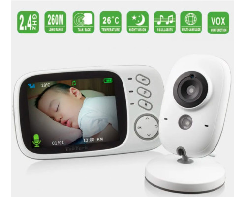 Видеоняня Baby Monitor VB603j 3.2 Original JKR с датчиком звука, ночное видение, термометр радионяня Видеоняня Baby Monitor VB603j 3.2 Original JKR с датчиком звука, ночное видение, термометр радионяня
