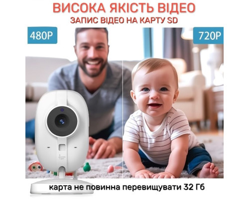 Видеоняня Baby Monitor ABM600j 3.5 с монитором, датчиком звука, ночное видение, видеозапись Видеоняня Baby Monitor ABM600j 3.5 с монитором, датчиком звука, ночное видение, видеозапись