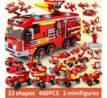 Конструктор пожежна частина 460 шт. 33 в 1 в коробке
