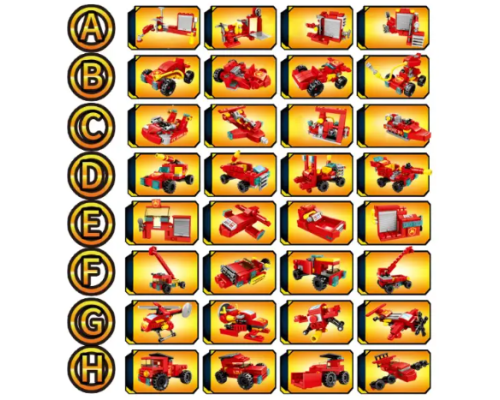 Конструктор пожежна частина 460 шт. 33 в 1 в коробке