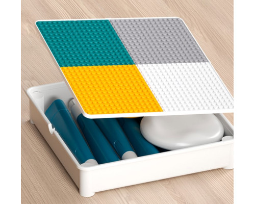 Детский стол-трансформер 4 в 1 со стульчиком, конструктором на 260 деталей, зоной для воды и песка