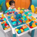 Детский стол-трансформер 4 в 1 со стульчиком, конструктором на 260 деталей, зоной для воды и песка