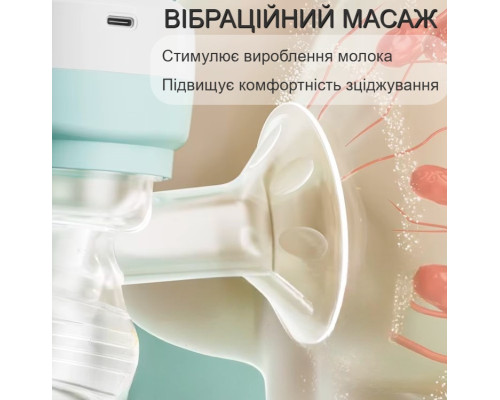 Молокоотсос электрический беспроводной 3 в 1 с бутылочкой 180 мл, чашей 210 мл и массажем Молокоотсос электрический беспроводной 3 в 1 с бутылочкой 180 мл, чашей 210 мл и массажем
