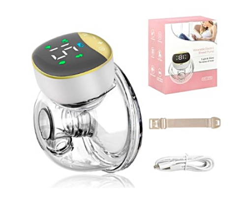 Молоковідсмоктувач електричний носимий на акумуляторі Hands Free MY-373, 4 режими 12 рівнів