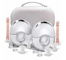 Молоковідсмоктувач електричний подвійний бездротовий MY-375, ультратихий і портативний, вільні руки, 210мл