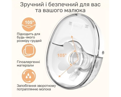Молокоотсос электрический беспроводной MY-375, ультратихий и портативный, свободные руки, 210 мл