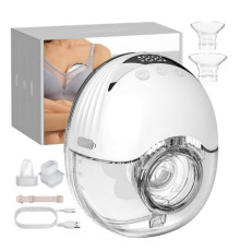 Молоковідсмоктувач електричний бездротовий MY-375, ультратихий і портативний, вільні руки, 210мл