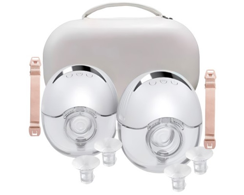 Молоковідсмоктувач електричний подвійний бездротовий MY-375, ультратихий і портативний, вільні руки, 210мл