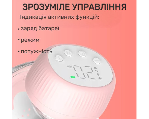 Молокоотсос электрический носимый на аккумуляторе Hands Free MY-381, 4 режима, 12 уровней Молокоотсос электрический носимый на аккумуляторе Hands Free MY-381, 4 режима, 12 уровней