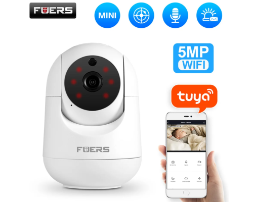 Видеоняня Tuya Smart Home Indoor WiFi Умная. Ночной режим