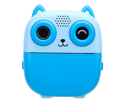 Фотоапарат дитячий з миттєвим друком — цифрова камера 48МП з термопапером та вбудованими іграми, синій