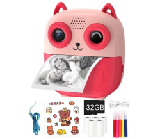 Фотоапарат дитячий з миттєвим друком — цифрова камера 48МП з термопапером та вбудованими іграми