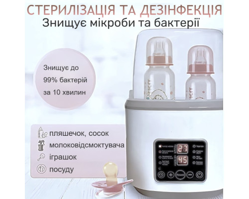 Розумний стерилізатор - підігрівач дитячих пляшечок Smart Comfort Pro 8 в1