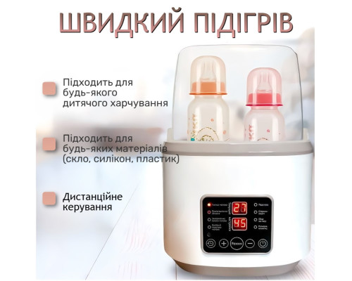 Розумний стерилізатор - підігрівач дитячих пляшечок Smart Comfort Pro 8 в1