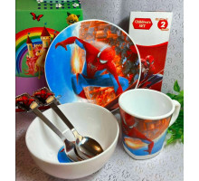 Дитячий посуд 5 предметів з мульт-героями Людина-павук