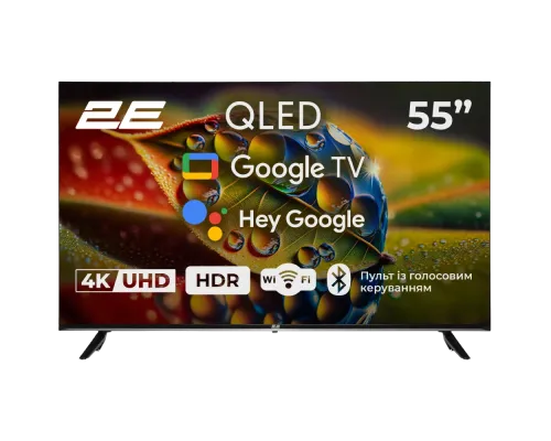 Телевизор 2E 55A77Q 55” дюйма 3840x2160 QLED Google TV