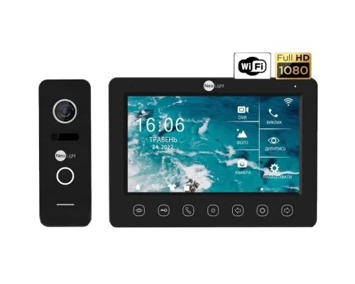 Комплект видеодомофона NeoLight NeoKIT HD WF B/Black (KAPPA+ HD WF + PRIME FHD) Комплект видеодомофона NeoLight NeoKIT HD WF B/Black (KAPPA+ HD WF + PRIME FHD)