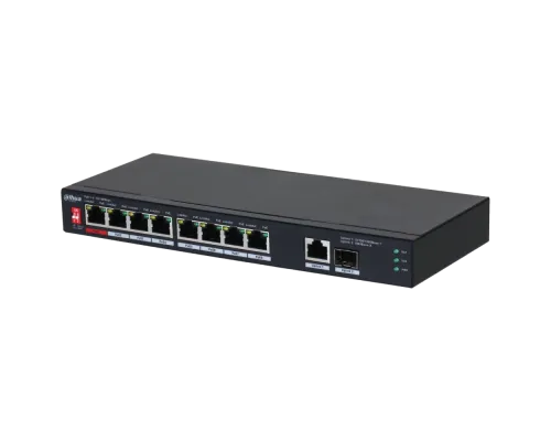 Комутатор 8 портів некерований Dahua DH-PFS3110-8ET1GT1GF-96 PoE