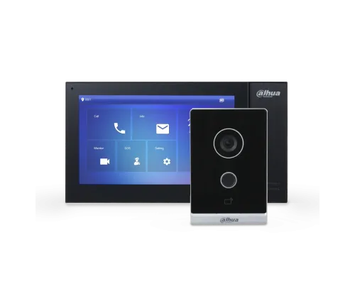 Комплект (чорний домофон) Dahua Standart DHI-VTO2211G-WP-S2 + DHI-VTH2421FB-P Комплект (чорний домофон) Dahua Standart DHI-VTO2211G-WP-S2 + DHI-VTH2421FB-P