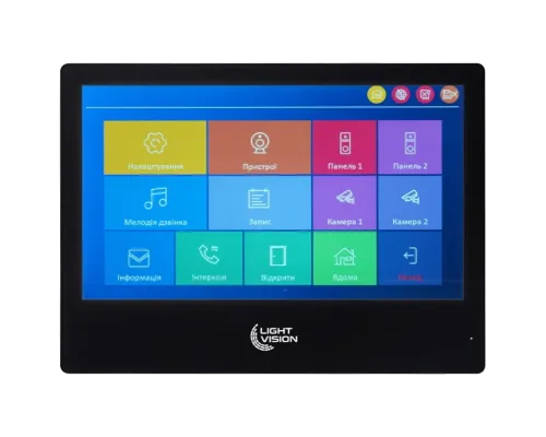 Видеодомофон Light Vision SINGAPORE WiFi FHD BLACK (AI) 10"