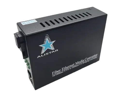 Медиаконвертор ALISTAR X5S 100M 10/100BASE-T RJ-45 - 100BASE-FX 1SM WDM SC 20KM TX1550/RX1310nm