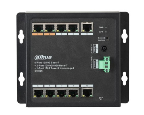 Комутатор 8 портів некерований Dahua DH-PFS3111-8ET-96-F PoE