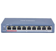 Коммутатор 8 портов неуправляемый Hikvision DS-3E0109P-E(C) POE