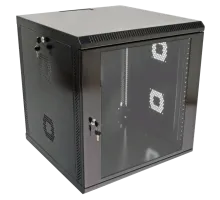 Шкаф акриловое стекло, черный 19"12U, 600х500х640 мм