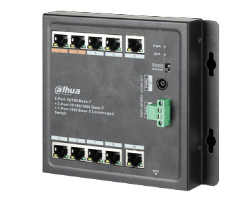 Комутатор 8 портів некерований Dahua DH-PFS3111-8ET-96-F PoE