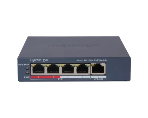 Коммутатор 4 порта управляемый Hikvision DS-3E1105P-EI/V2 POE Коммутатор 4 порта управляемый Hikvision DS-3E1105P-EI/V2 POE