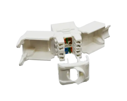 Модуль KeyStone RJ45 UTP, кат. 6a, безінструментний, Slim LW LW-KJ6A-04-C6A