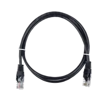 Патч-корд UTP, 1м, кат. 5e, черный Kingda PAUT3100-BK