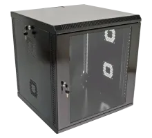 Шкаф акриловое стекло черный 19"12U, 600х600х640 мм