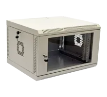 Шафа 19" 6U, 600х500х373 мм акриловое стекло серая