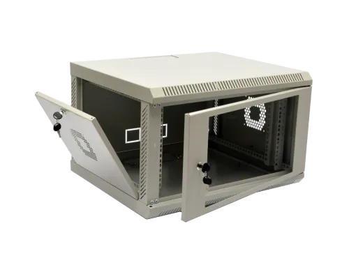 Шафа 19" 6U, 600х500х373 мм акриловое стекло серая