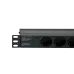 Блок 19" на 8 роз. нем. станд., 10А, с индикат., без шнура, черный, 1U, Kingda Kingda KD-GER(16)N1008WKPB19A-C14