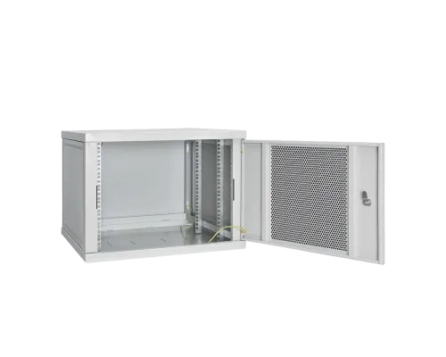 Шкаф телекоммуникационный дверь перфорация (серая) IPCOM 12U 600x600