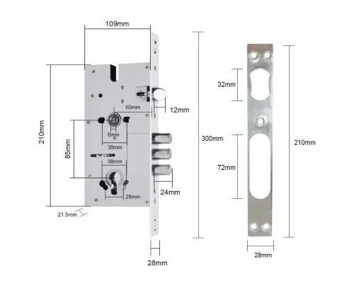 Врезная часть SEVEN LOCK 6085